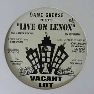 Live On Lenox Vacant Lot Promo Record Album Vinyl LP